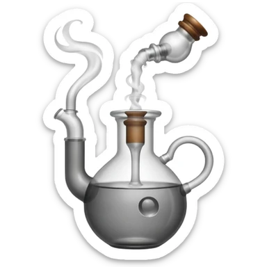 Bong with smoke sticker