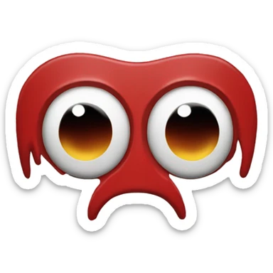 Red vinyl record  sticker