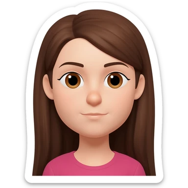 girl with big nose sticker