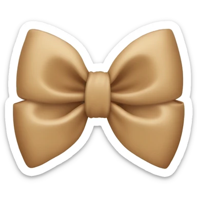 A tan bow  sticker