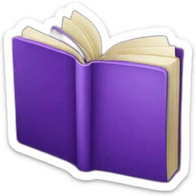 purple book with "CB" in the cover sticker