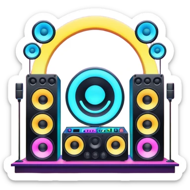 electronic music festival stage sticker