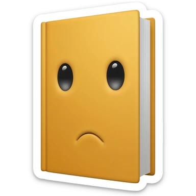 Book face emoji sticker