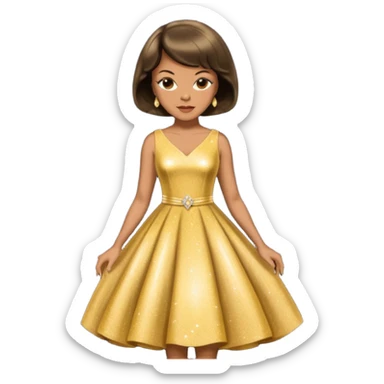 Florence Ballard gold dress sticker