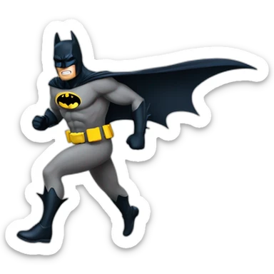 batman runing sticker