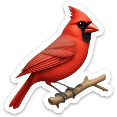 Red cardinal sticker
