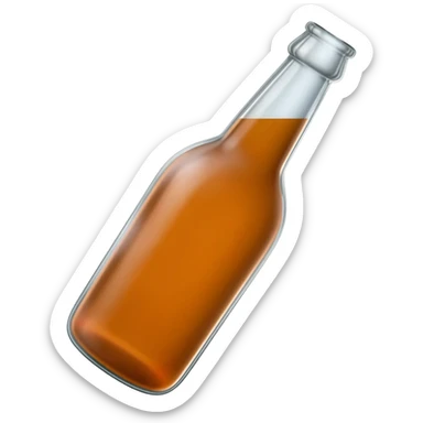 Beer bottle on a 45 degree angle sticker