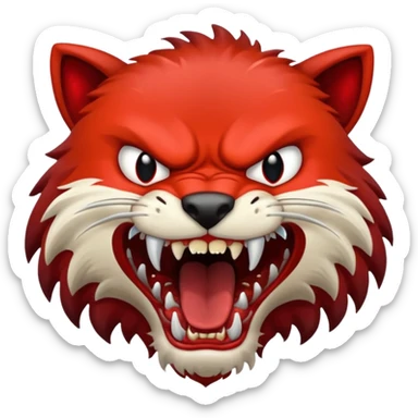 brutal fight between animal sticker