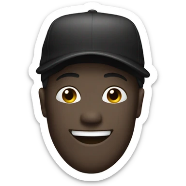 smile perfume emoji with black cap sticker