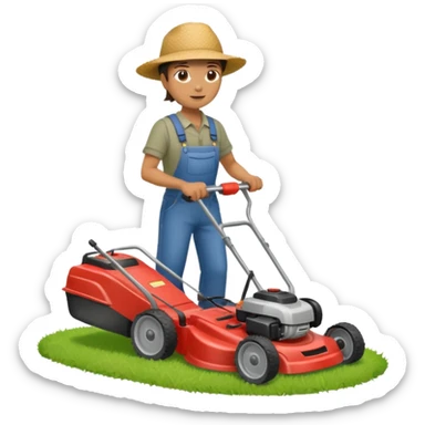 mowing the yard sticker