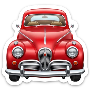 Illustrate a classic vintage car with chrome details & round headlights. sticker