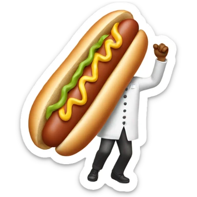 A hotdog dancing sticker