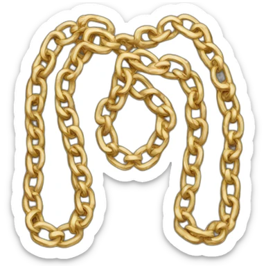 gold chain sticker