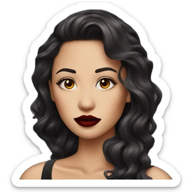 dark red lips sticker