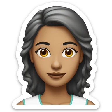 mulher morena de óculos sticker