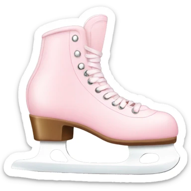 pastel pink ice skates sticker