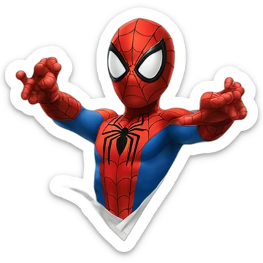 Spider Man avec une liasse de billet sticker