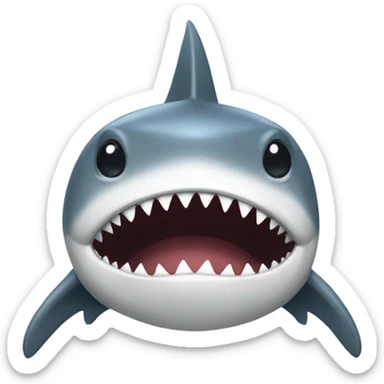 Shark wearing hoodie sticker