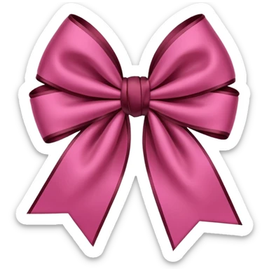 Dark Pink with maroon colour ribbon bow sticker