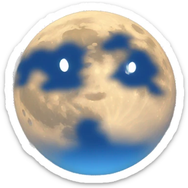 super blue moon sticker