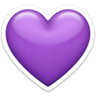 Violet heart sticker