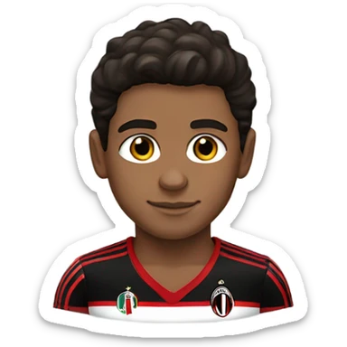 AC MILAN boy tanned dark hair brown eyes  sticker