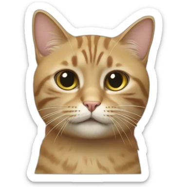 Un chat qui fait caca sticker