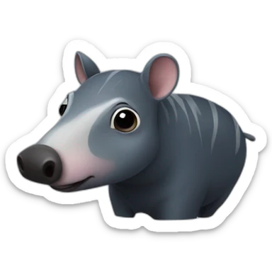 lovely tapir sticker