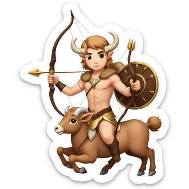 Sagittarius archer centaur victorious over Aries ram sticker