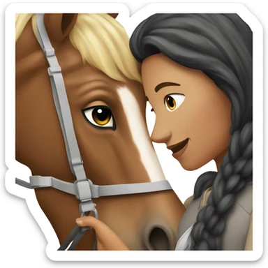 Horse whit a woman sticker
