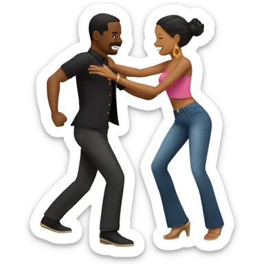 a couple dancing bachata sticker