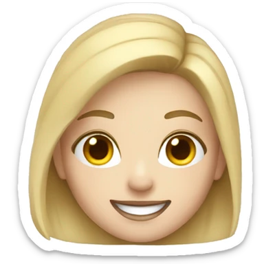 A police woman, white skin, happy sticker