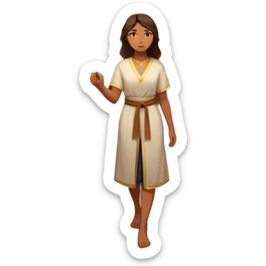 woman standing in front of a long road, looking forward with confidence—behind her, multiple closed doors symbolizing rejection, but one door ahead is glowing, representing the path forward. In her hand, she holds a small bright light, symbolizing her knowing—her guide. sticker