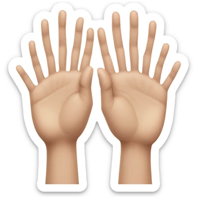 Hands put to together  sticker