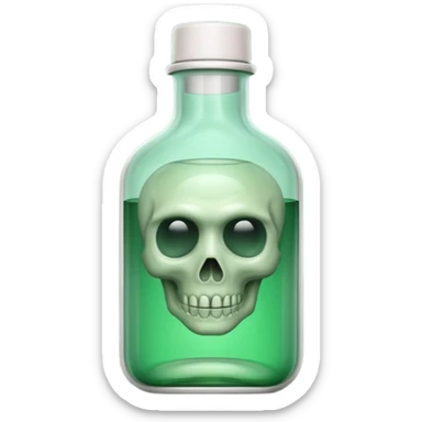 creepy embalming fluid bottle sticker