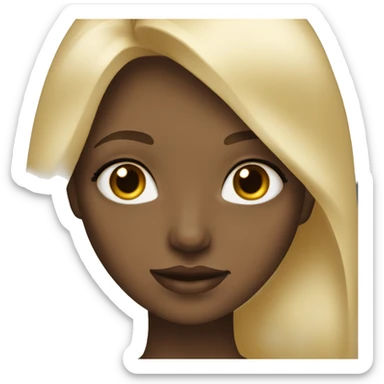 blonde girl, hazel eyes, white skin sticker