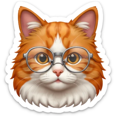 КІТ З ОКУЛЯРАМИ  sticker