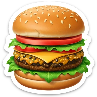 veggie burger with leafy greens sticker