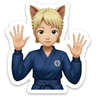 Megumi divine dogs hands sign from jujutsu kaisen  sticker