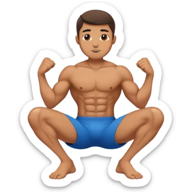 guy doing sit-ups sticker