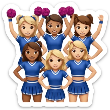 create an emoji of 3 cheerleaders together sticker