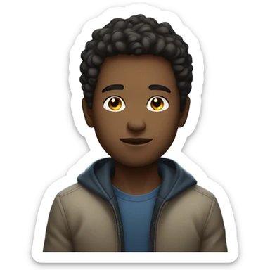 nighttime portrait of young man sticker