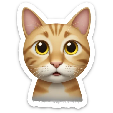 Cat surprised sticker