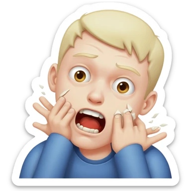 Man crashing out and choking himself  sticker