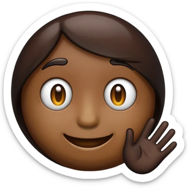 a transparent darkish brown emoji sticker