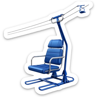 darkblue chairlift with the word: Lenk on it sticker