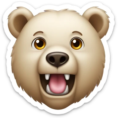 bear with x as eyes and tongue out sticker