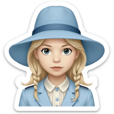 Clemence Poesy is Fleur Delacour in harry potter, light blue hat sticker