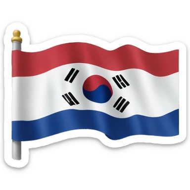 real South Korea flag sticker