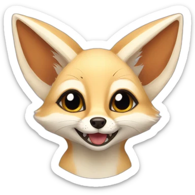 Fennec Fox smile sticker